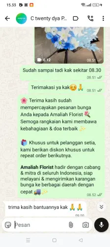 Testimonial Standing Flower kawasan industri bantaeng